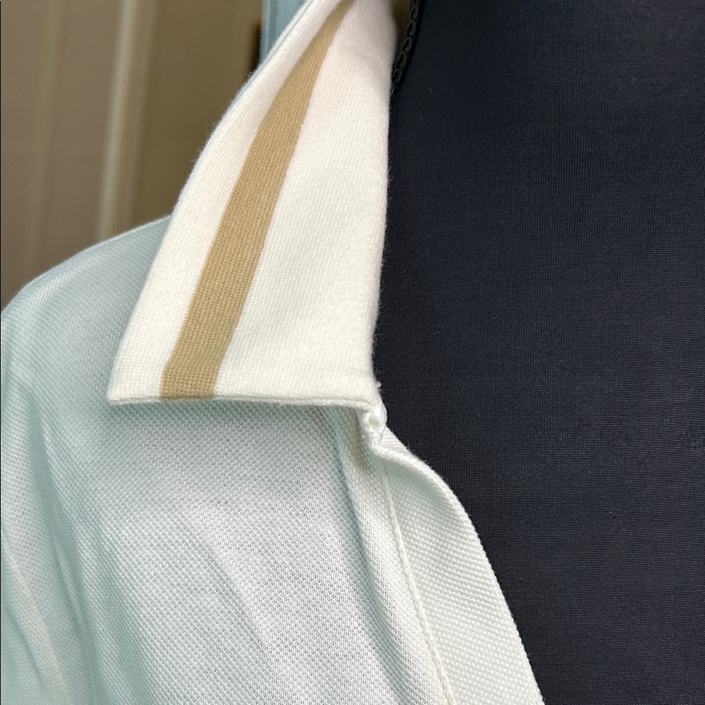 Lou & Grey Cream  COTTON Short Sleeve Polo - Picture 2 of 13